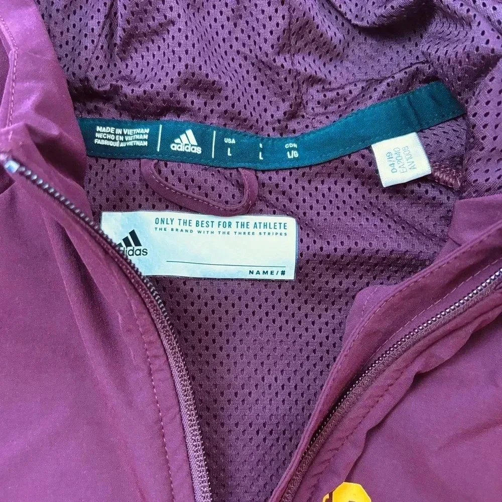 Adidas Arizonia State “Sun Devils” Maroon Full Zip Unisex Athletic Jacket Size L